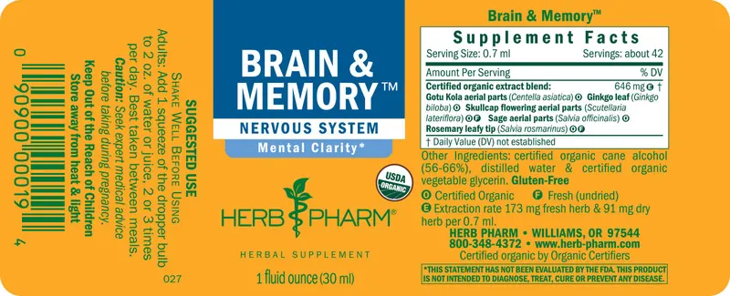 The full label unrolled: the Supplement Facts panel, the suggested use, the cautions and the address in Williams, Oregon